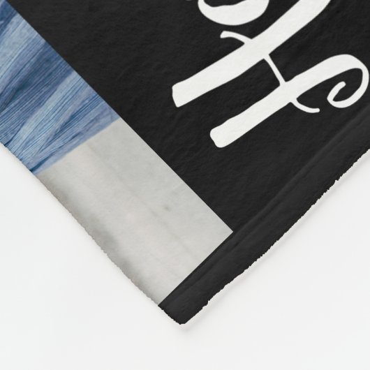 幸せな母の日8の写真カスタムなメッセージ|の黒 フリースブランケット (角)