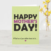 幸せな母の日 カード (黄色い花)