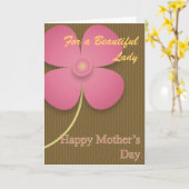 幸せな母の日 カード (黄色い花)