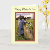 幸せな母の日 カード (黄色い花)