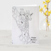 幸せな母の日 カード (黄色い花)