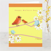 『幸せな母の日』 カード (黄色い花)