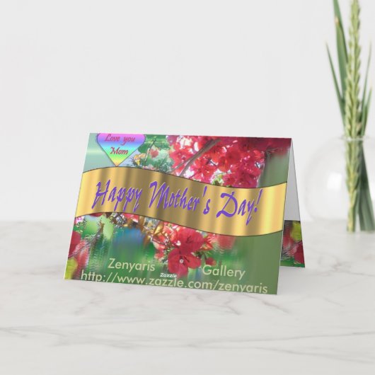 幸せな母の日 カード (裏面)