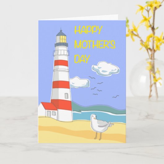 幸せな母の日 カード (黄色い花)