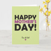 幸せな母の日 カード (黄色い花)