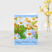 幸せな母の日 カード (黄色い花)