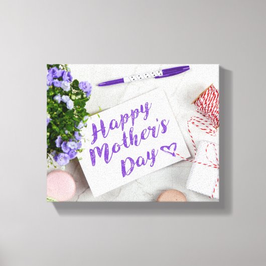 幸せな母の日 キャンバスプリント (正面)