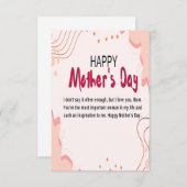 幸せな母の日 サンキューカード (正面/裏面)