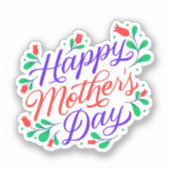 幸せな母の日 シール (正面)
