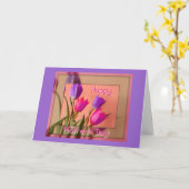 幸せな母の日! チューリップ カード (黄色い花)