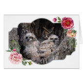 幸せな母の日、フクロウ (正面横)