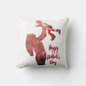 幸せな母の日、フローラ母と息子のスケッチ クッション (正面)