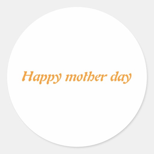 幸せな母の日 ラウンドシール (正面)