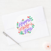 幸せな母の日 ラウンドシール (封筒)