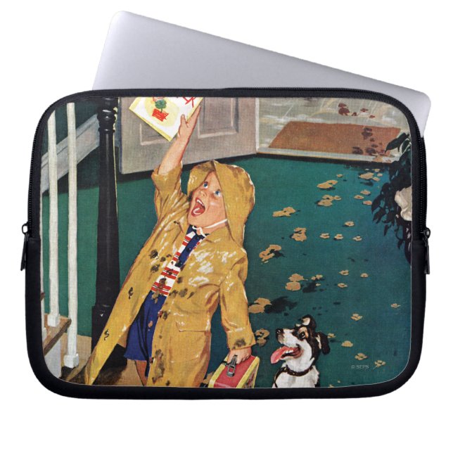 幸せな母の日 ラップトップスリーブ (正面)