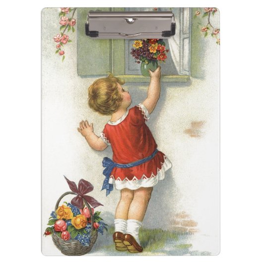 幸せな母の日-ヴィンテージ クリップボード (正面)