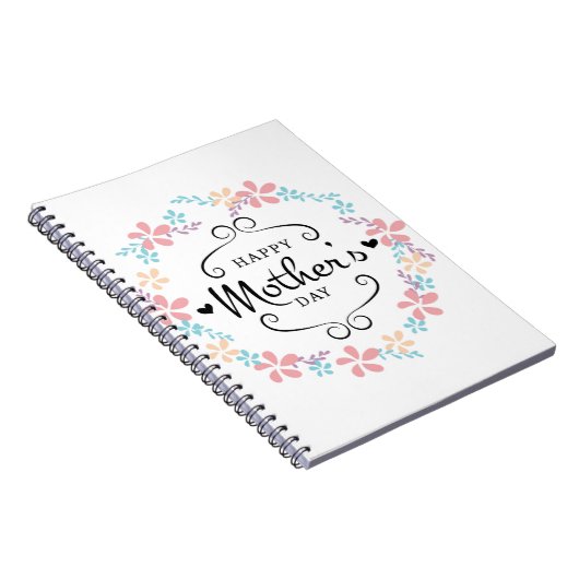 幸せな母の日、母の日のギフト ノートブック (右側)