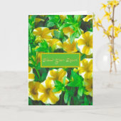 幸せな母の日/母への大人の娘 カード (黄色い花)