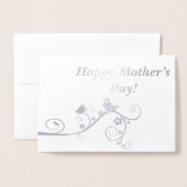 幸せな母の日! 箔カード (封筒付き正面)