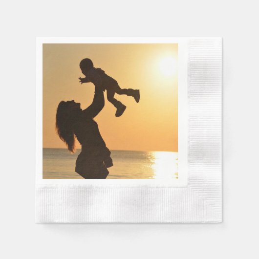 幸せな母の日 縁ありカクテルナプキン (正面)