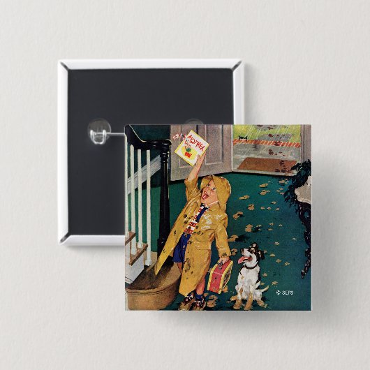 幸せな母の日 缶バッジ (正面&裏面)