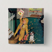 幸せな母の日 缶バッジ (正面)