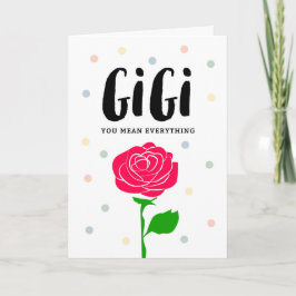 幸せな母の日、Gigiのすべてを意味します カード