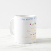 幸せな母の日、MindfulOutstandingThereのための… コーヒーマグカップ (正面左)