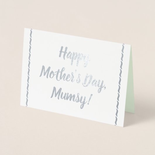 "幸せな母の日、Mumsy!" カード (正面)