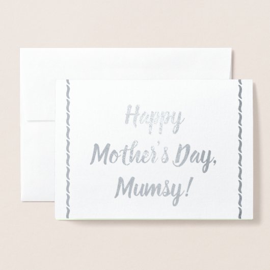 "幸せな母の日、Mumsy!" カード (封筒付き正面)