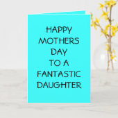 幸せな母親の日と娘のカード カード (黄色い花)