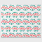 幸せな母親の日のタイポグラフィシームレスなパターン ラッピングペーパー (フラット)