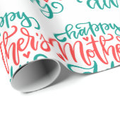 幸せな母親の日のタイポグラフィシームレスなパターン ラッピングペーパー (ロールコーナー)