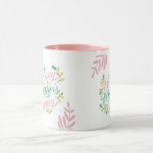 幸せな母親の日はピンクのマグカップ印刷 マグカップ (中央)