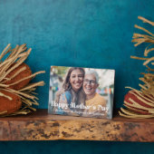 幸せな母親の日スタイリッシュタイポグラフィ写真 フォトプラーク (側面)