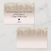 幸せな母親の日金ゴールド滴るグリッター ノートカード