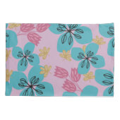 幸せな母誕生日フローラピンク 枕カバー (裏面)