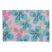 幸せな母誕生日フローラピンク 枕カバー (正面)