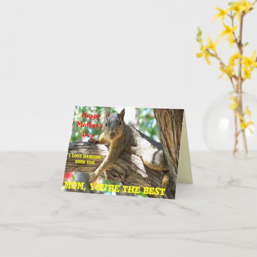 幸せな母Day_ カード (黄色い花)