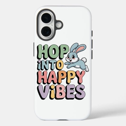 幸せな気分にホップ イースター バニー スマホケース かわいい Case-Mate iPhoneケース (裏面)