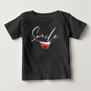幸せな気分の笑顔ムード。 ベビーTシャツ
