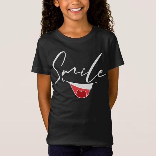 幸せな気分の笑顔ムード。 Tシャツ (正面)