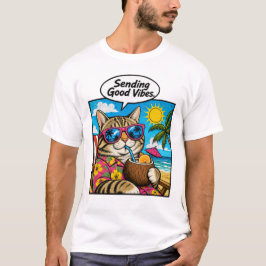 幸せな気分を届けるネコ Tシャツ