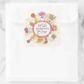 幸せな気持ちを持って行う2 スクエアシール (バッグ)