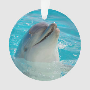 幸せな水泳のイルカ オーナメント