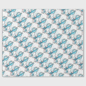 幸せな水猫の跳躍 ラッピングペーパー (フラット)