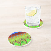 幸せな水玉模様カラフルモチーフのギフト コースター (側面)