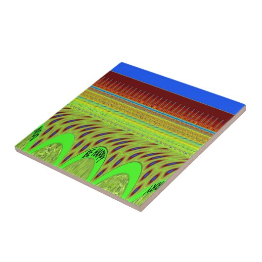 幸せな水玉模様カラフルモチーフのギフト タイル (側面)