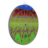 幸せな水玉模様カラフルモチーフのギフト ダーツボード (正面左)