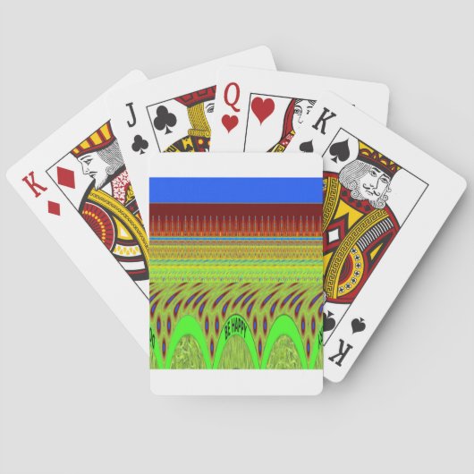 幸せな水玉模様カラフルモチーフのギフト トランプ (裏面)